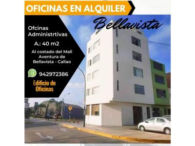 BELLAVISTA - CALLAO ALQUILER DE OFICINAS , 40 mt2, 1 habitaciones