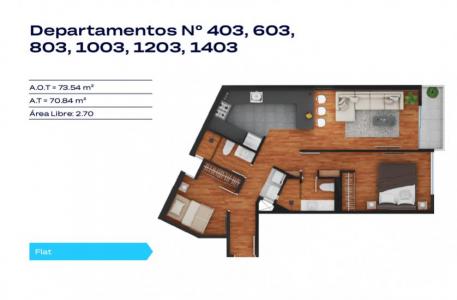 VENDO DEPARTAMENTO FLAT EN MIRAFLORES -  EXCELENTES ACABADOS, 71 mt2, 2 habitaciones